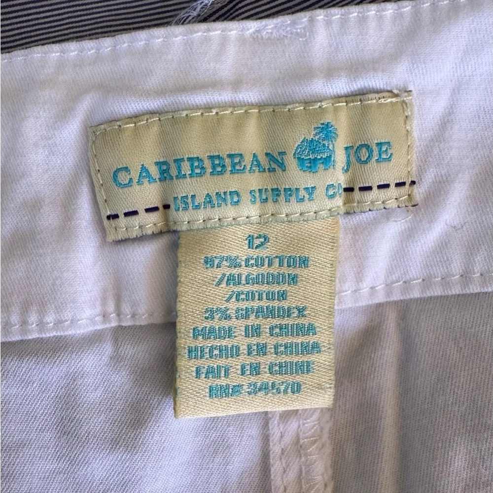 Caribbean Joe women’s  White Cargo Pants - Picture 3 of 6